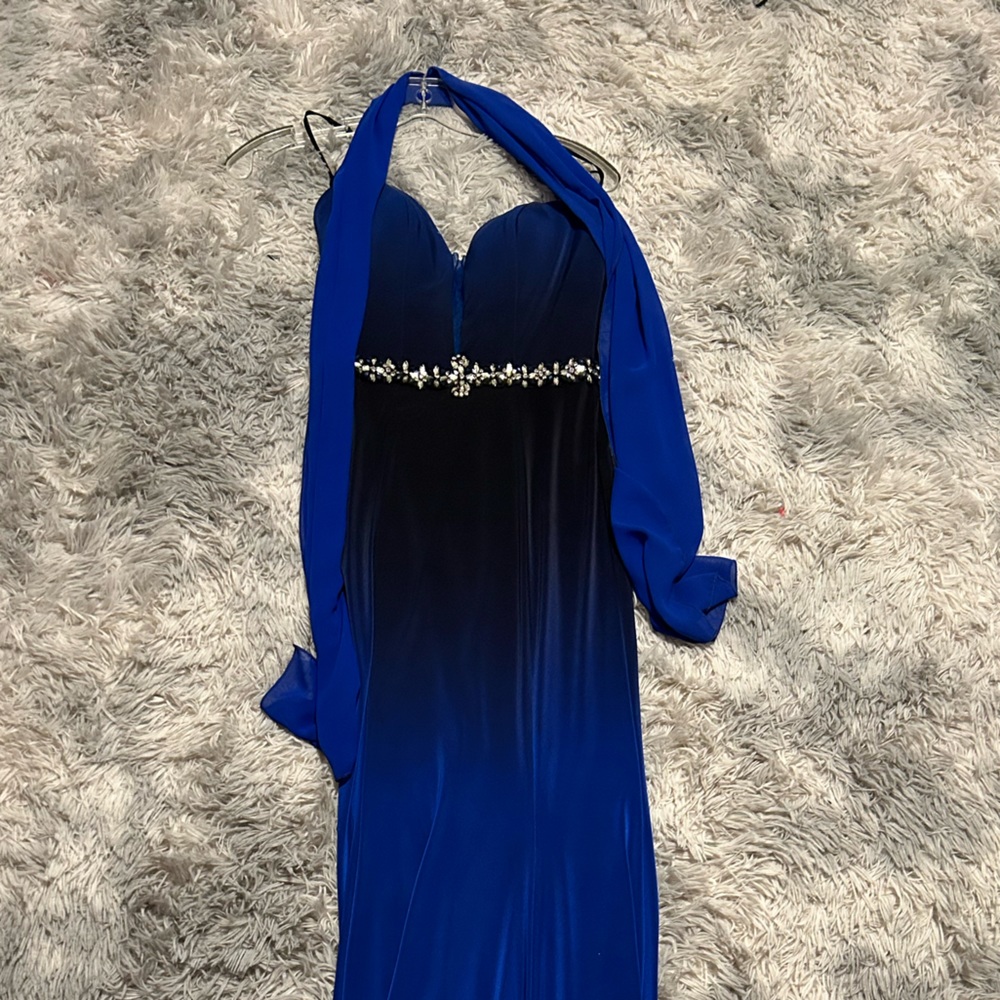 Blue and Black Ombre Maxi Dress